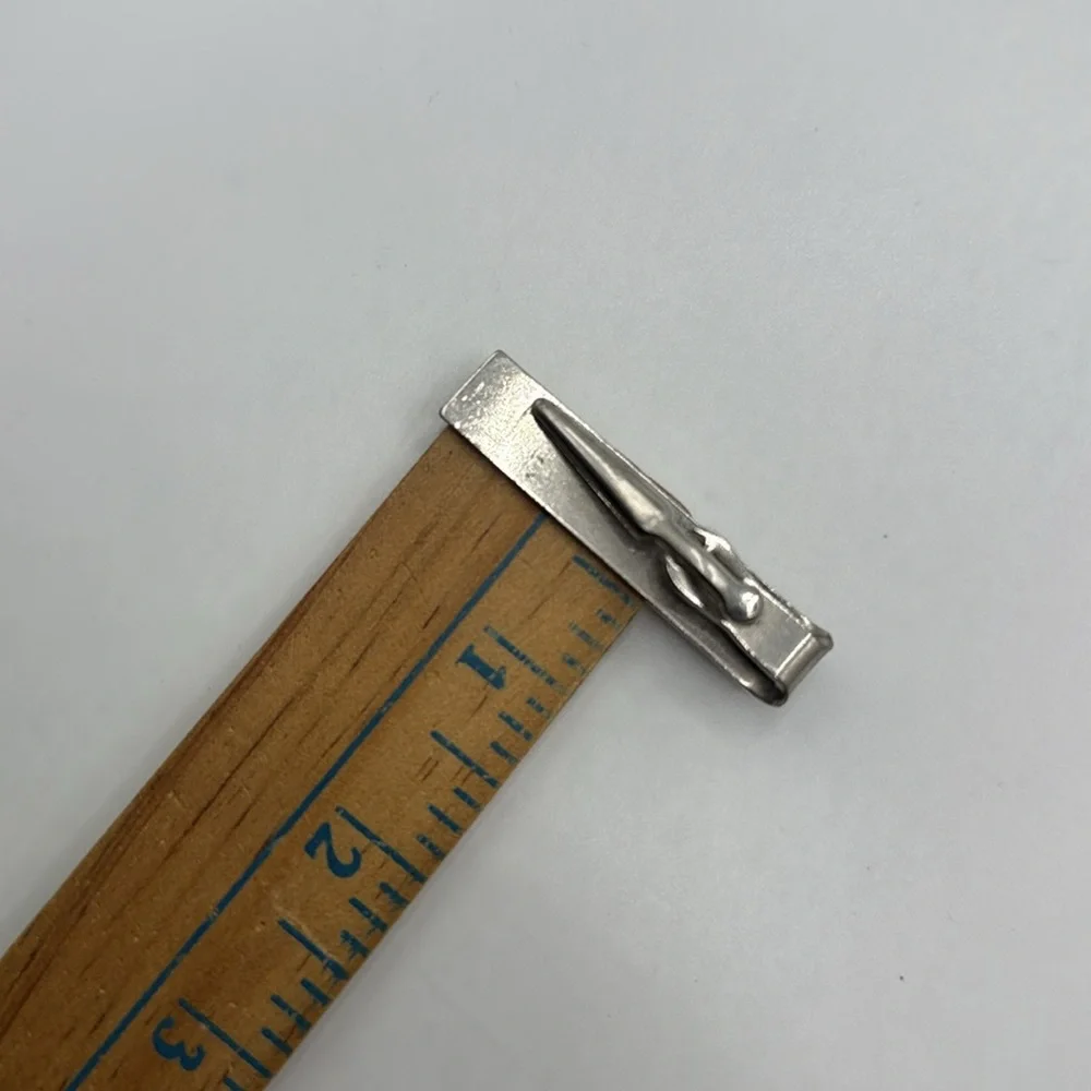 Vintage Silver Tone Tie Clip Bar Sun Sunburst Accessory Jewelry Etched Collect